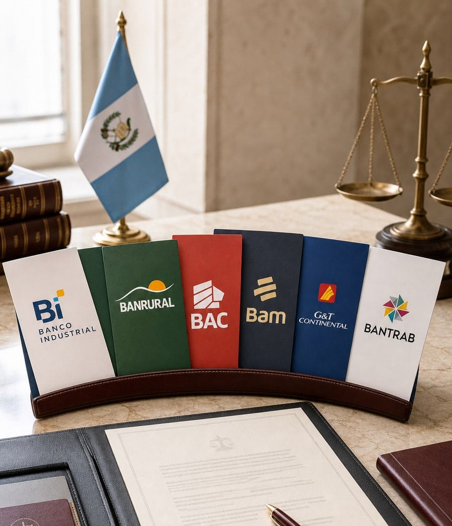 Documentos para gestiones ante bancos de Guatemala